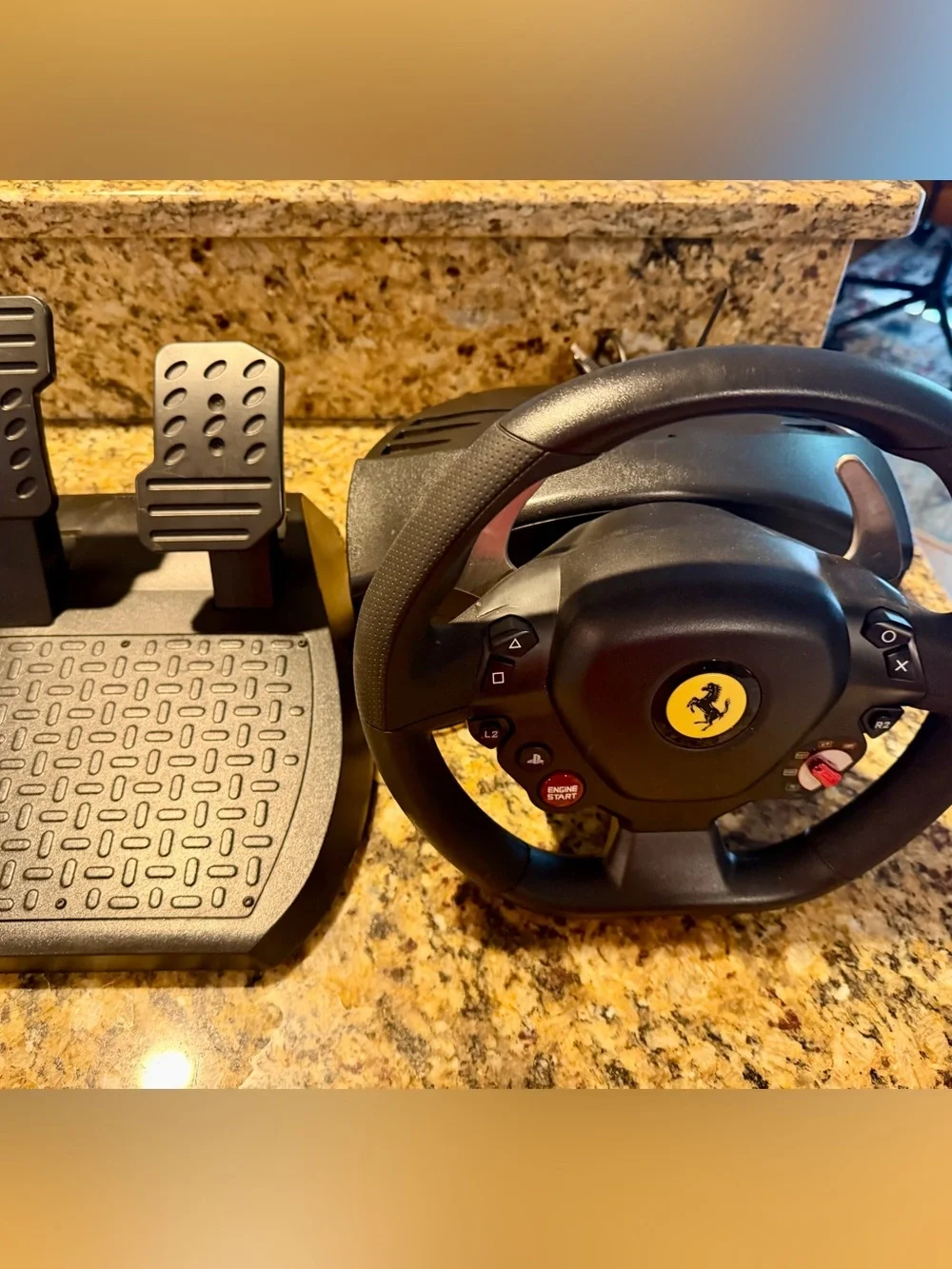 Thrustmaster T80 Ferrari 488 GTB Wheel & Pedals, Paddle Shifters, PS3/PS4/PC